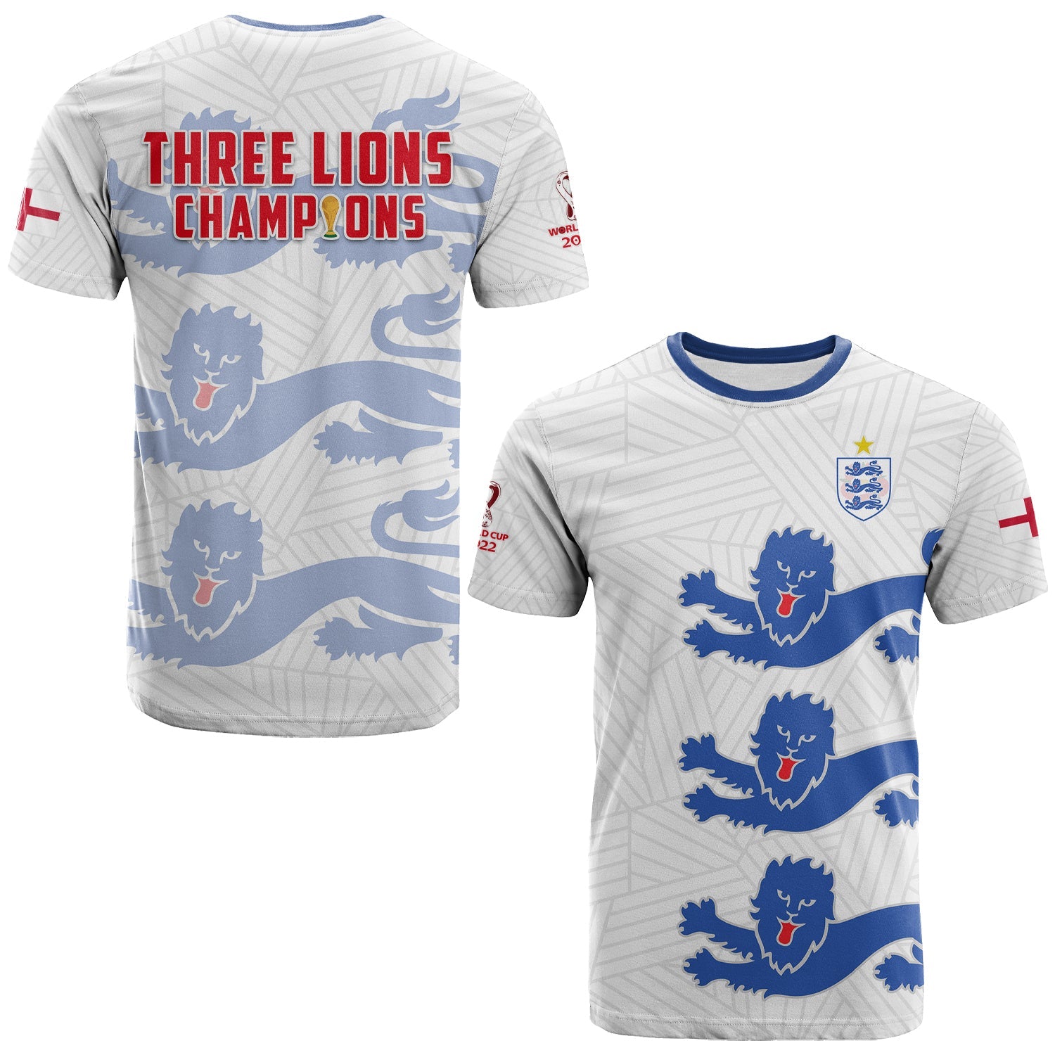 custom-text-and-number-england-football-t-shirt-come-on-three-lions-soccer-champions-wolrd-cup-ver02