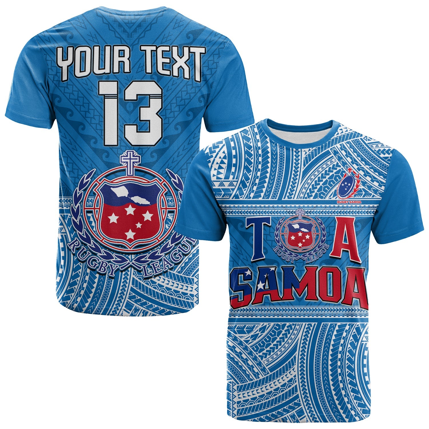 Custom Toa Samoa Rugby T Shirt Samoan Pattern Be Unique LT13 - Wonder Print Shop