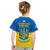 Ukraine T Shirt KID Ukraine Gold Trident Slava Ukraini Blue - Wonder Print Shop