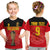 (Custom Text And Number) Belgium Football 2022 T Shirt KID De Rode Duivels Sporty Style - Wonder Print Shop