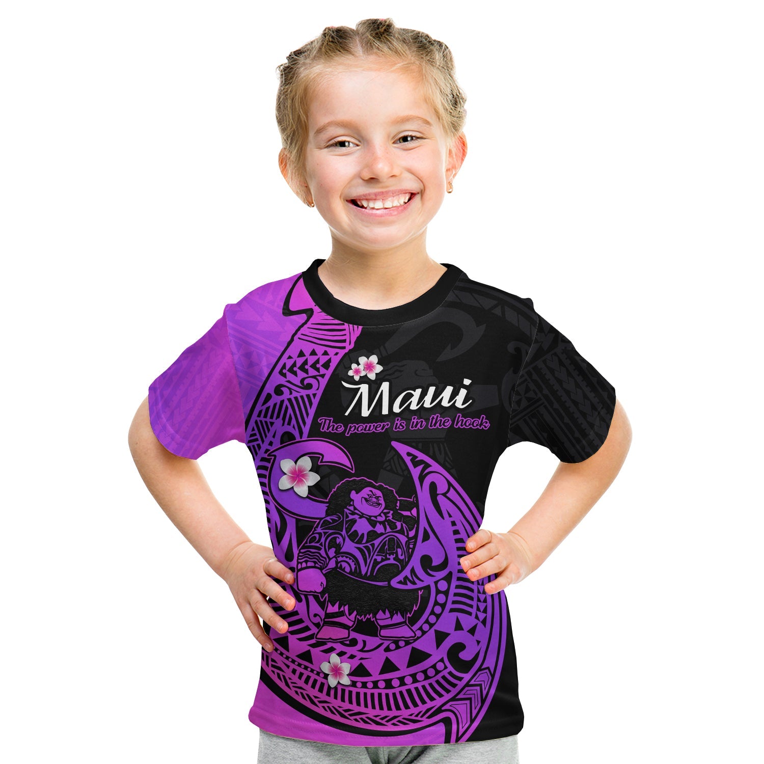 custom-personalised-mauis-fish-hook-t-shirt-kid-polynesian-magenta-gradient-version