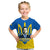 Custom Personalised Ukraine T Shirt KID Ukraine Gold Trident Slava Ukraini Blue - Wonder Print Shop