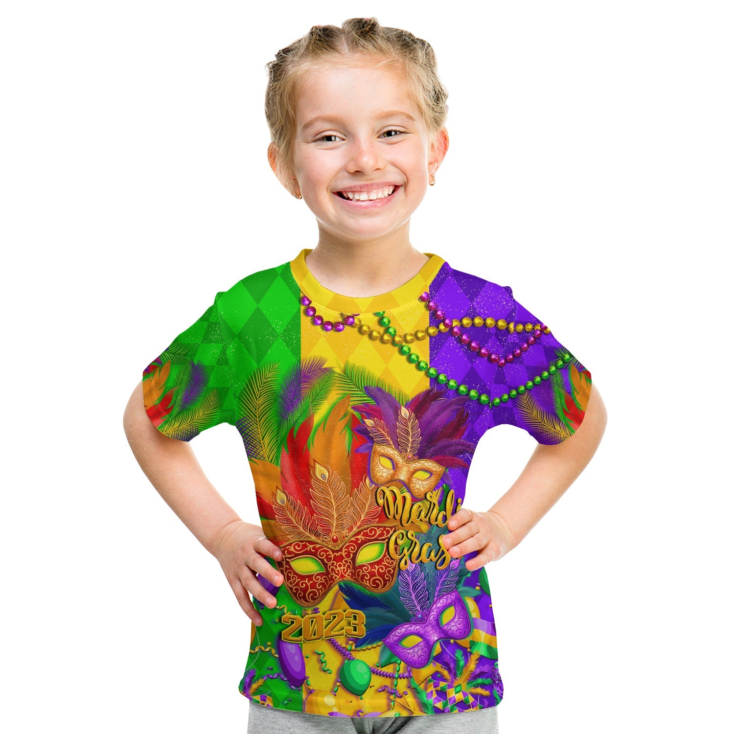 custom-personalised-mardi-gras-2023-t-shirt-kid-carnival-masks-with-feathers