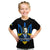 Ukraine T Shirt KID Ukraine Gold Trident Slava Ukraini Black - Wonder Print Shop