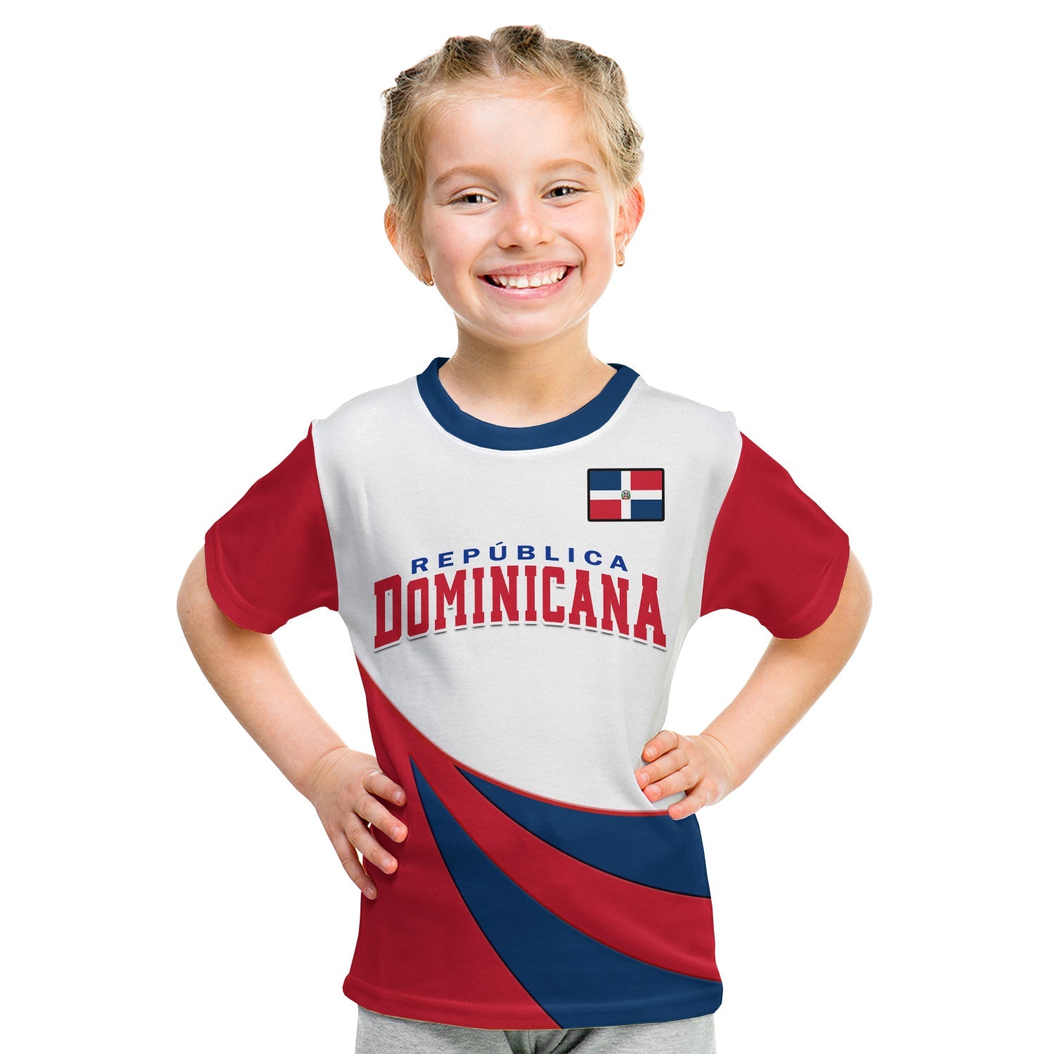 (Custom Text And Number) Republica Dominicana 2023 T Shirt KID Baseball - Wonder Print Shop