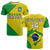 Custom Brazil Football T Shirt Brasil Map Come On Canarinho Sporty Style - Wonder Print Shop