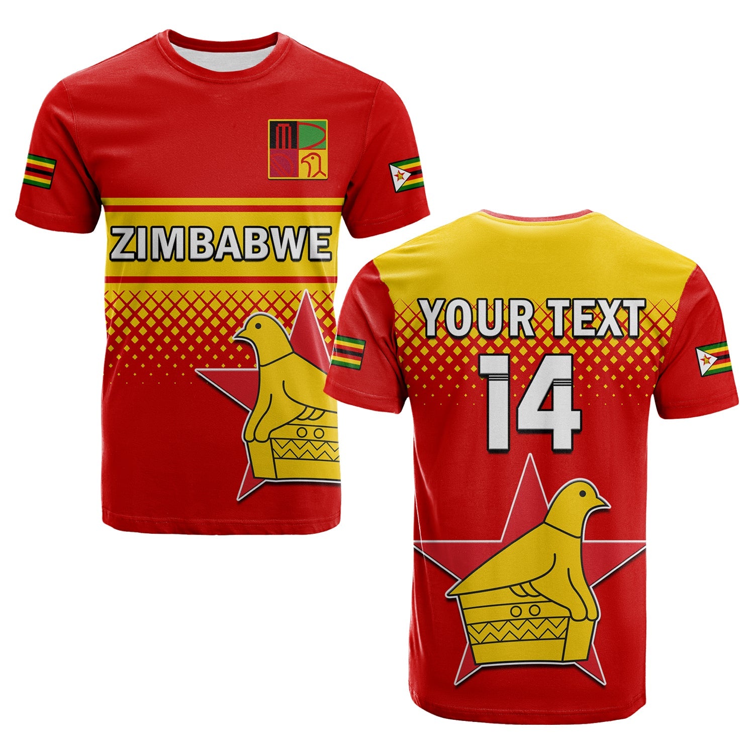 Custom Zimbabwe Cricket T Shirt The Chevrons ODI Style - Wonder Print Shop