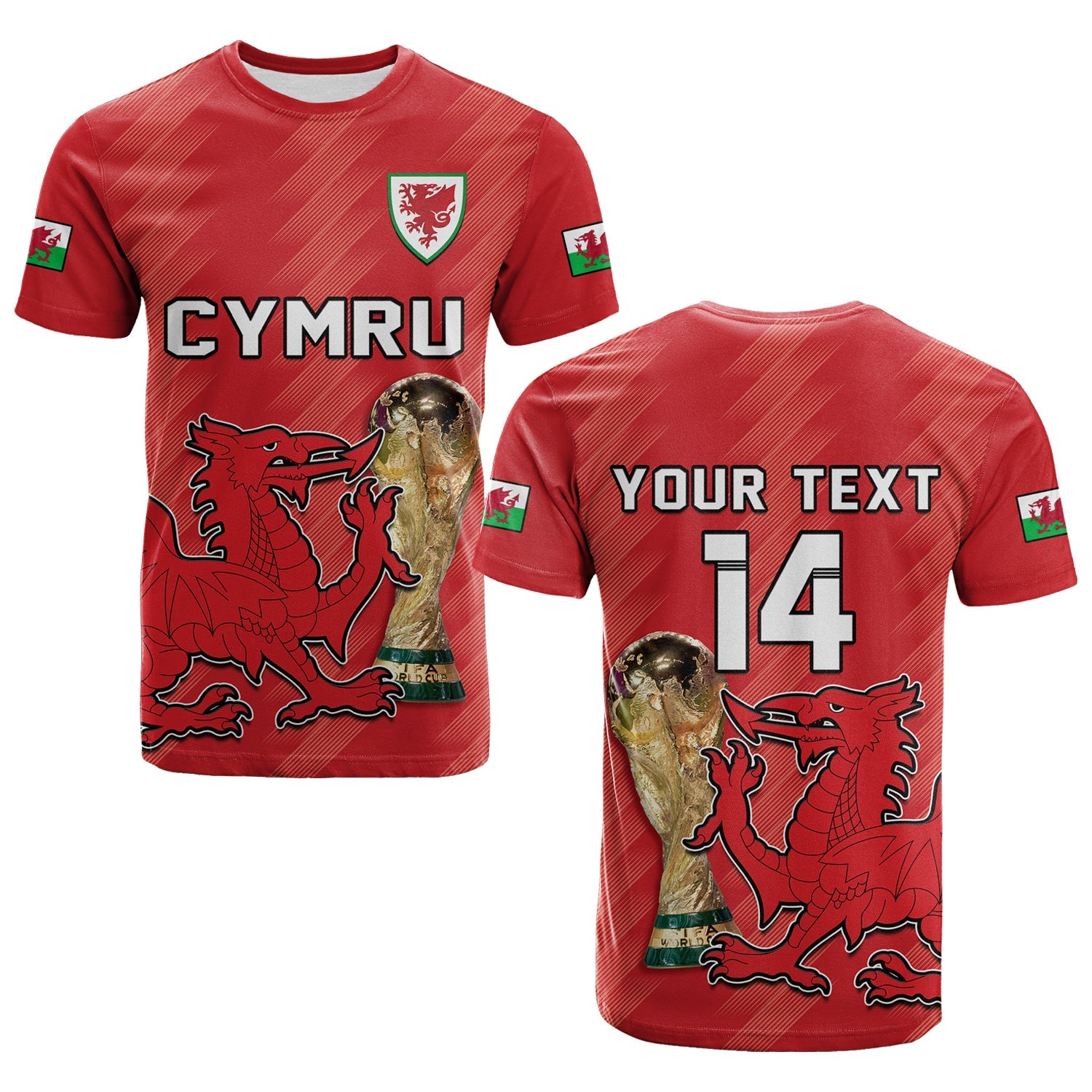 custom-text-and-number-wales-football-t-shirt-cymru-champions-world-cup-2022