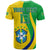 Custom Brazil Football Champions T Shirt Selecao Style Vibe LT13 - Wonder Print Shop