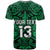 Custom Text and Number New Zealand Silver Fern Rugby T Shirt All Black Green NZ Maori Pattern LT13 - Wonder Print Shop