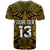 Custom Text and Number New Zealand Silver Fern Rugby T Shirt All Black Gold NZ Maori Pattern LT13 - Wonder Print Shop