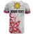 Custom Philippines T Shirt Sun Filipino Polynesian mix Flowers White Vibe LT13 - Wonder Print Shop