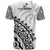 Fiji Rugby T Shirt Fijian Cibi Dance Tapa Pattern White - Wonder Print Shop