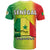 Senegal T Shirt Lion With Senegal Map Reggae Style - Wonder Print Shop