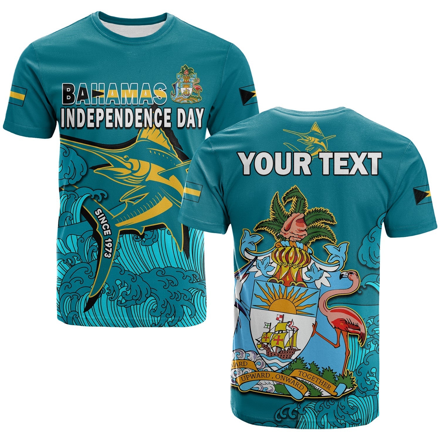 Custom Independence Day Bahamas T Shirt Blue Marlin Since 1973 Style - Wonder Print Shop