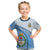 (Custom Personalised) Argentina Football 2022 T Shirt KID Champions Blue Sky May Sun LT13 - Wonder Print Shop