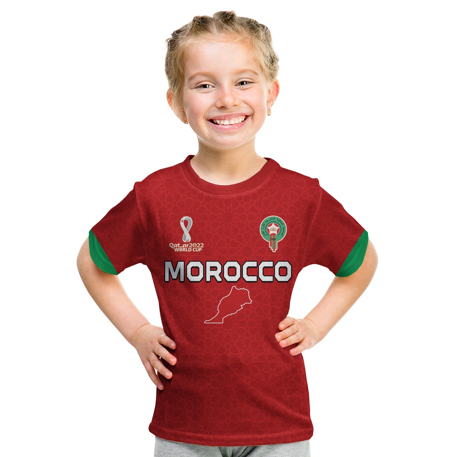 Morocco Football T Shirt KID Champions World Cup Soccer Proud LT13 - Wonder Print Shop