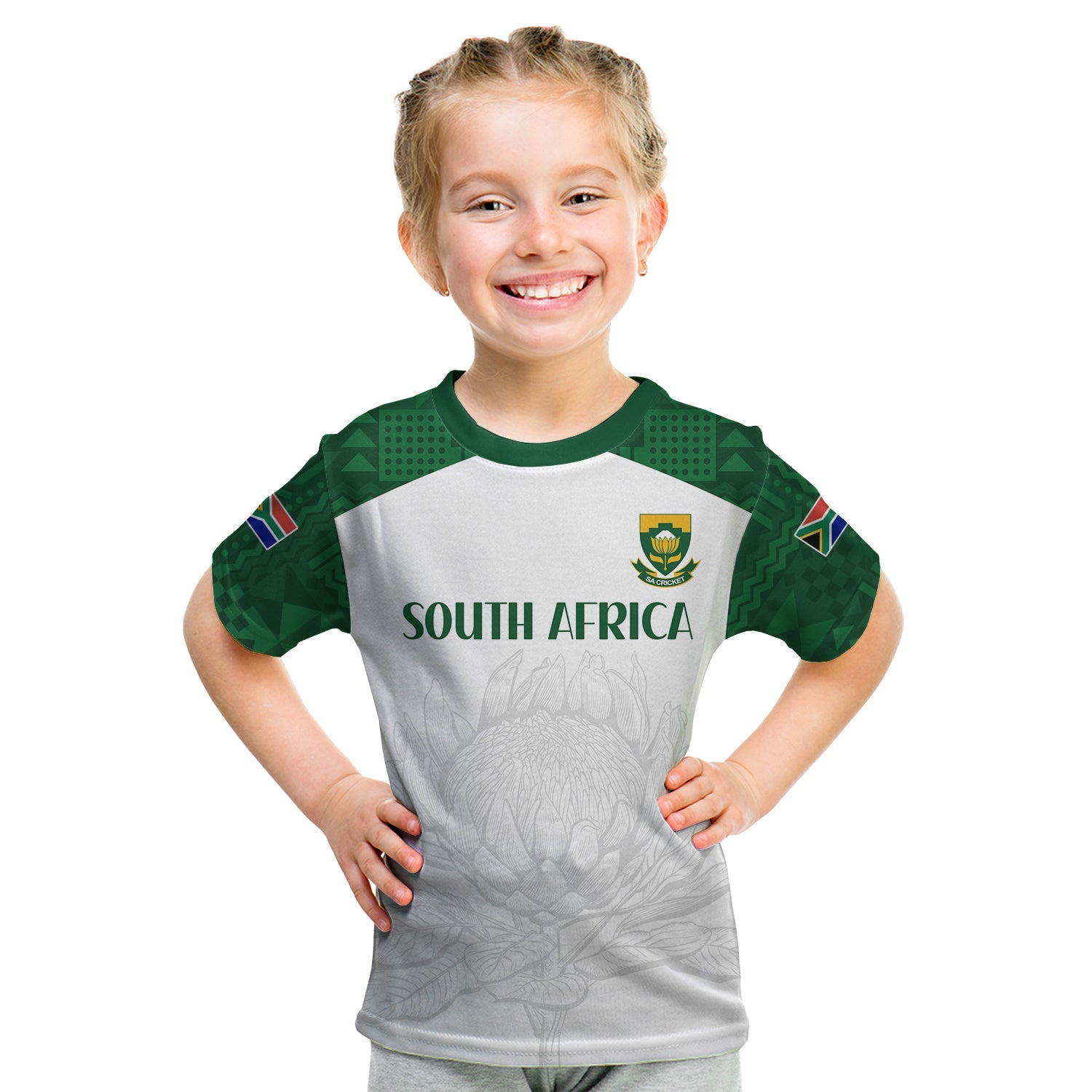 South Africa Cricket T Shirt KID Go Proteas Boxing Day Test LT13 - Wonder Print Shop