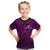 New Zealand Silver Fern Rugby T Shirt KID All Black Purple NZ Maori Pattern LT13 - Wonder Print Shop