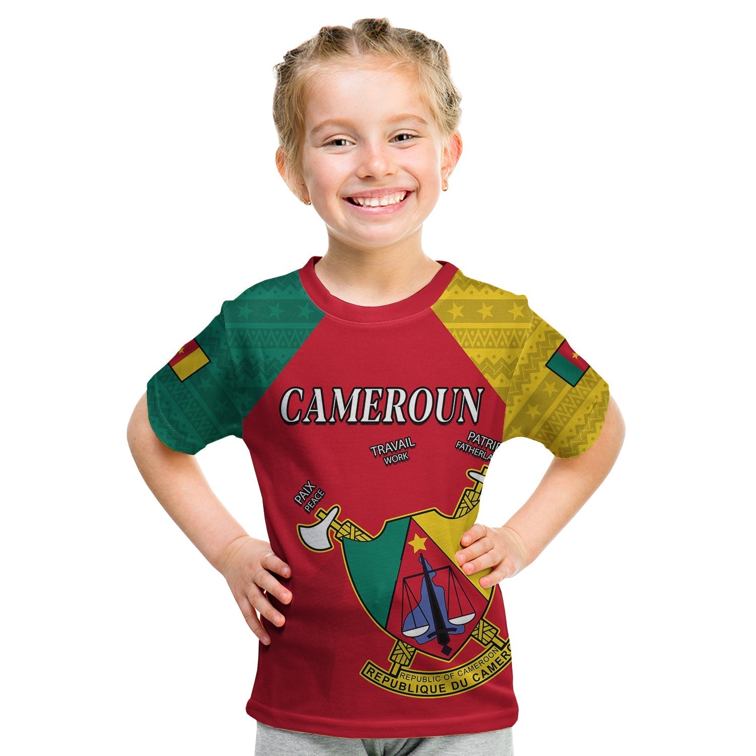 Cameroon T Shirt KID Independence Day Cameroonians Pattern LT13 - Wonder Print Shop