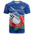 Custom Samoa Rugby T Shirt Manu Samoa Polynesian Hibiscus Blue Style - Wonder Print Shop