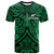 Custom Text and Number New Zealand Silver Fern Rugby T Shirt All Black Green NZ Maori Pattern LT13 - Wonder Print Shop