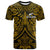 Custom Text and Number New Zealand Silver Fern Rugby T Shirt All Black Gold NZ Maori Pattern LT13 - Wonder Print Shop