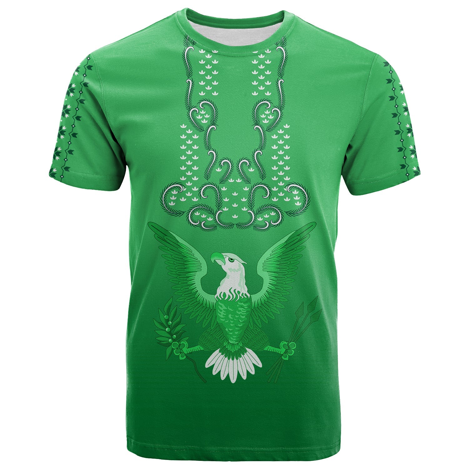 Custom Philippines T Shirt Sun Filipino Green Barong LT13 - Wonder Print Shop