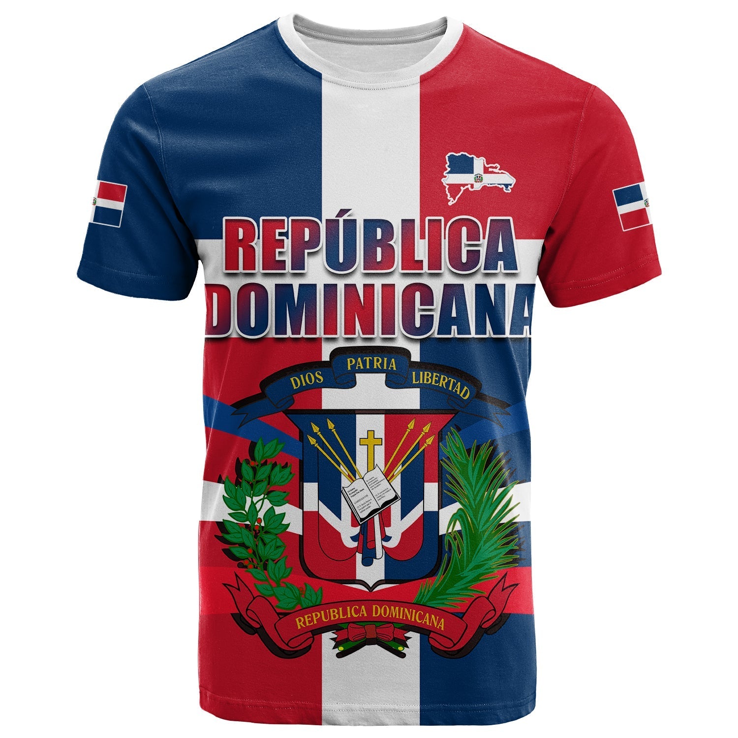 Dominican Republic T Shirt Dominicana Proud Style Flag LT13 - Wonder Print Shop