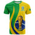 Custom Brazil Football Champions T Shirt Selecao Style Vibe LT13 - Wonder Print Shop