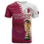 Custom Qatar Football T Shirt Champions Qatari Al Janoub Stadium WC 2022 - Wonder Print Shop