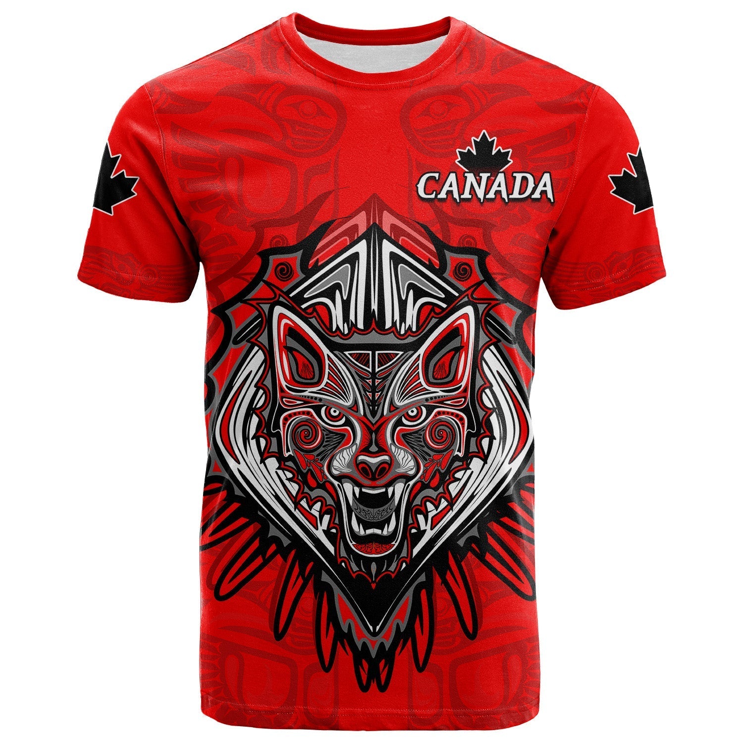 canada-maple-leaf-t-shirt-red-haida-wolf