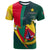 Custom Cameroon T Shirt Map Cameroun Style Flag LT13 - Wonder Print Shop