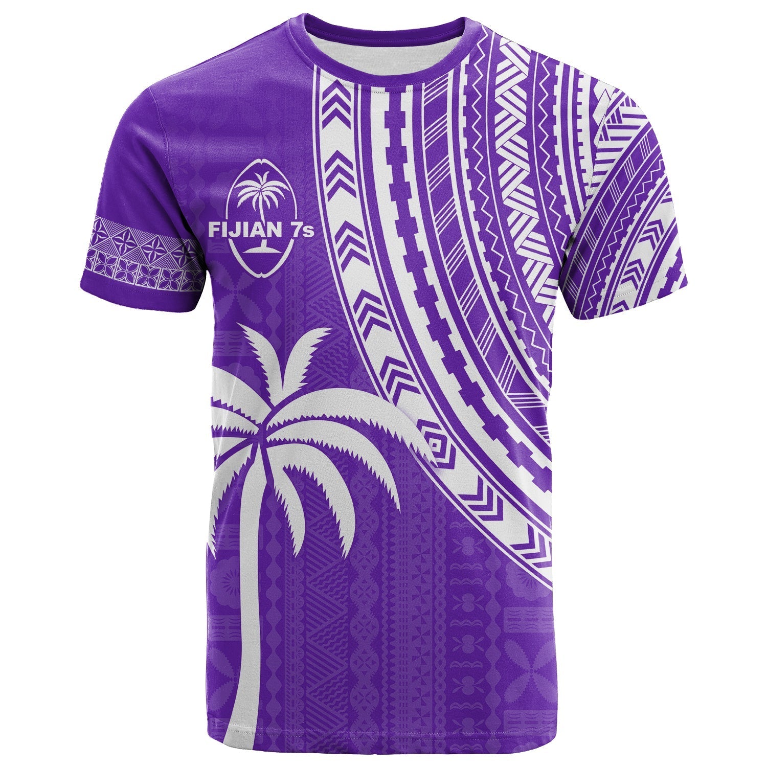 Fiji Rugby Sevens T Shirt Fijian 7s Tapa Polynesian Purple LT13 - Wonder Print Shop