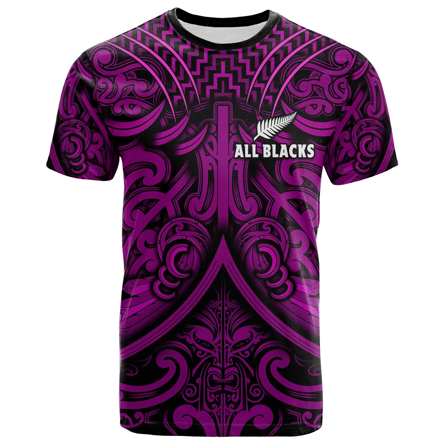 custom-text-and-number-new-zealand-silver-fern-rugby-t-shirt-all-black-purple-nz-maori-pattern