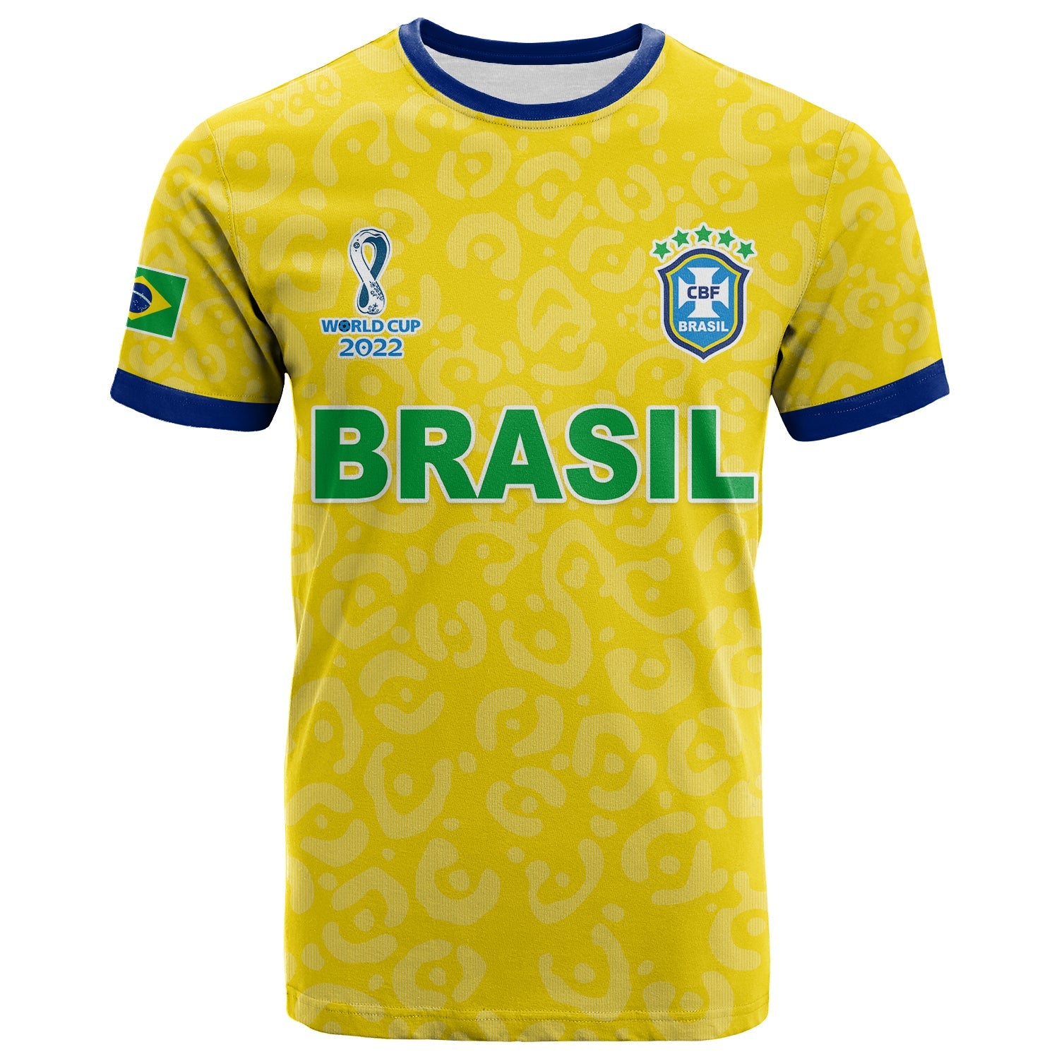 Brazil Football T Shirt World Cup Champions Soccer 2022 Selecao Brasil Campeao LT13 - Wonder Print Shop