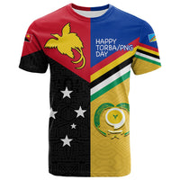 Multicolor graphic T-shirt with bird, stars, and tropical shield print