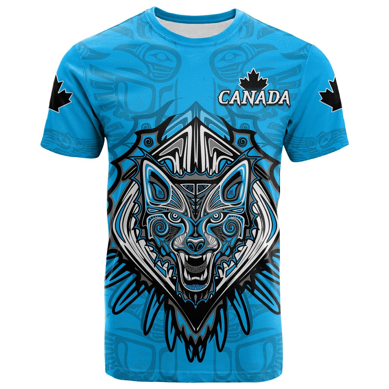 canada-maple-leaf-t-shirt-blue-haida-wolf