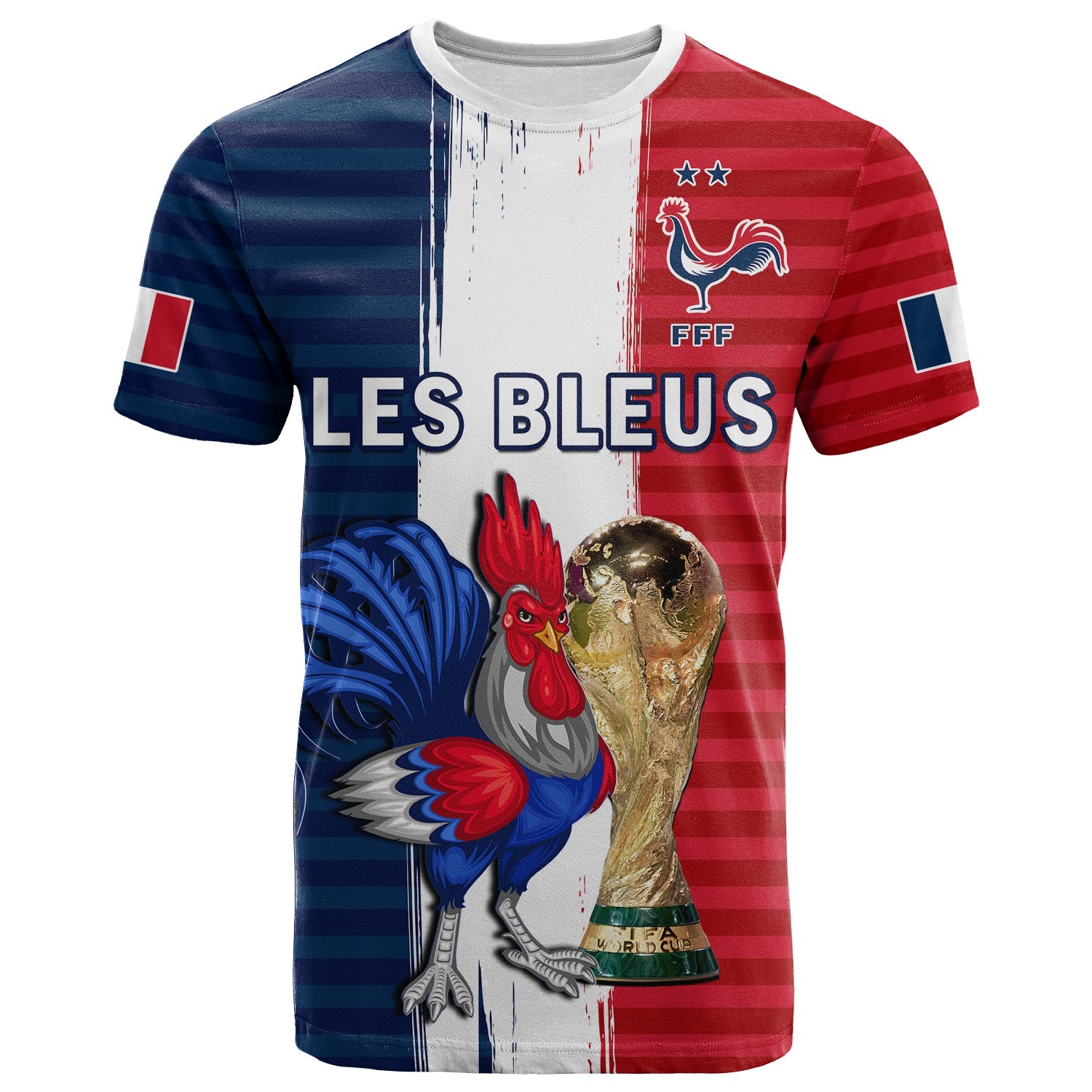 France Football T Shirt Les Bleus Champions World Cup 2022 - Wonder Print Shop