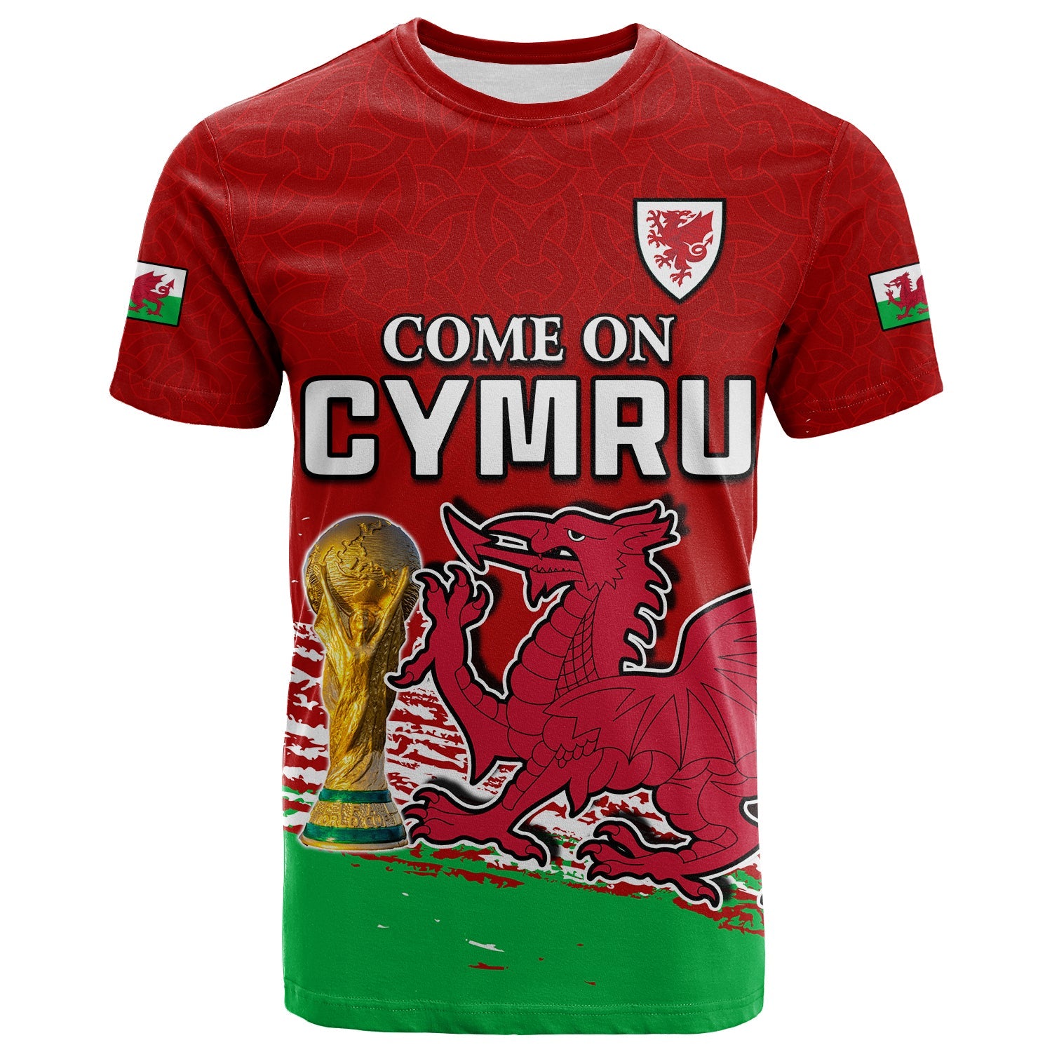 wales-football-t-shirt-come-on-cymru-the-red-wall-champions-wolrd-cup