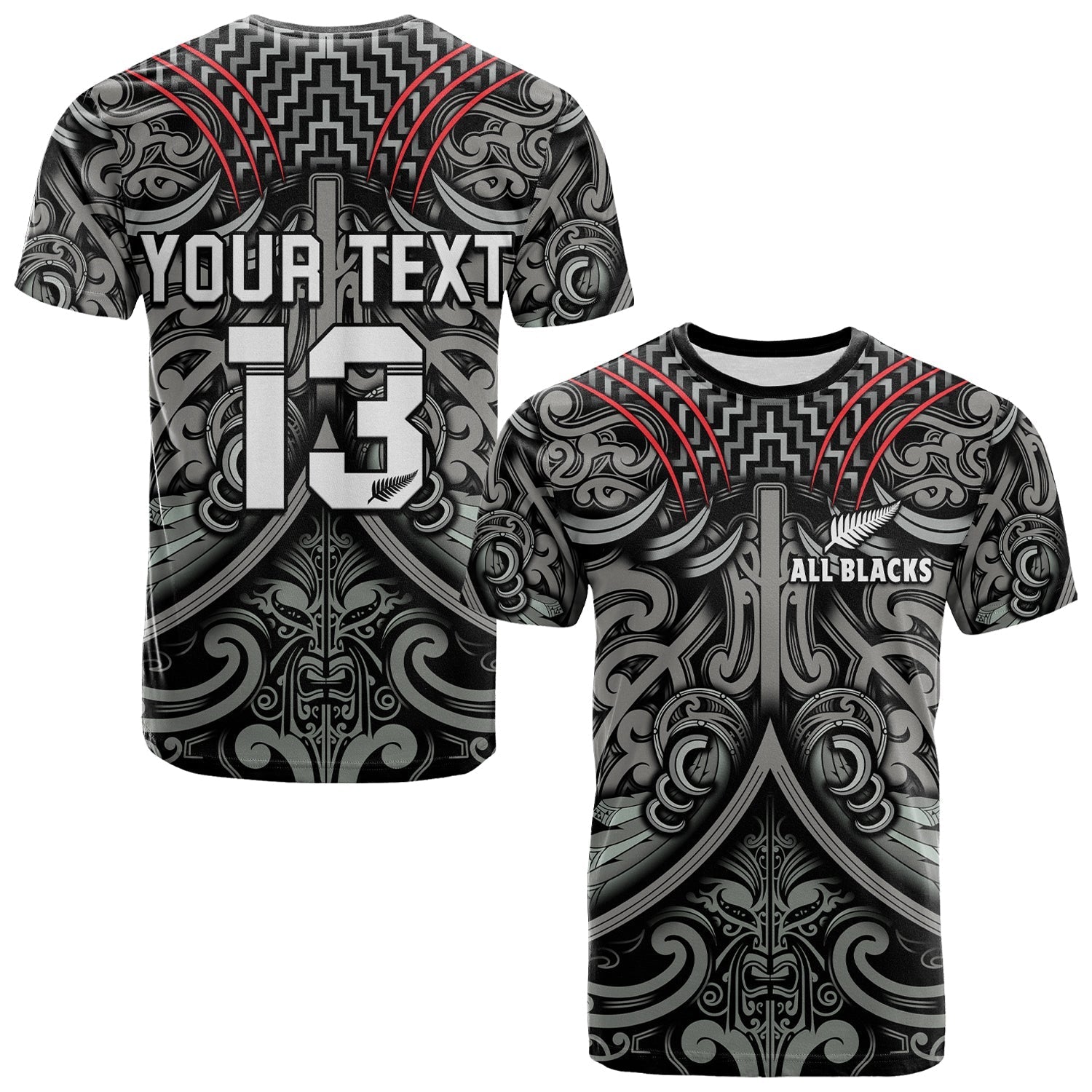 custom-text-and-number-new-zealand-silver-fern-rugby-t-shirt-all-black-nz-maori-pattern