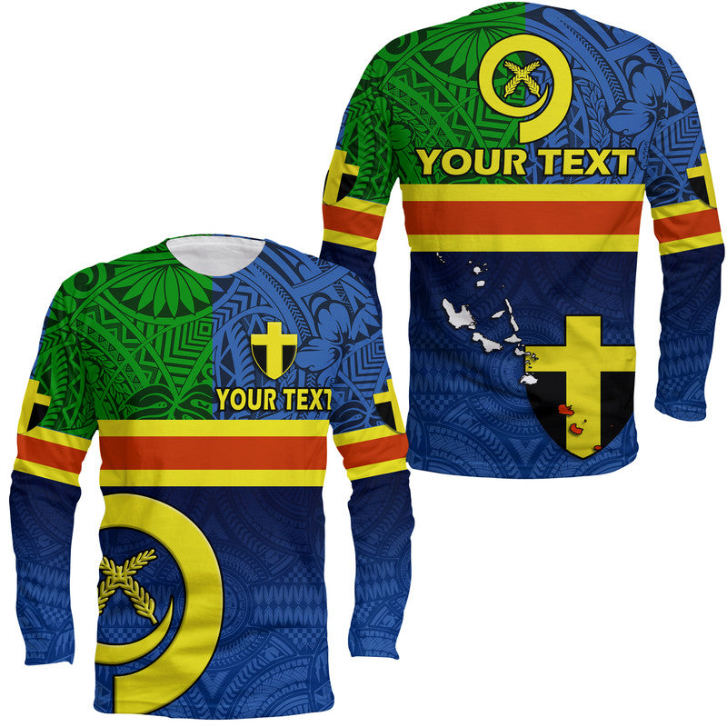 Custom Personalised Vanuatu Tafea Province Day Long Sleeve Shirt Tafea Flag Color Style - Wonder Print Shop