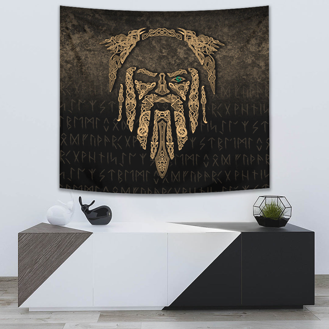 Viking Tapestry - Eye of Odin - Gold Version Tapestry RLT12 - Wonder Print Shop