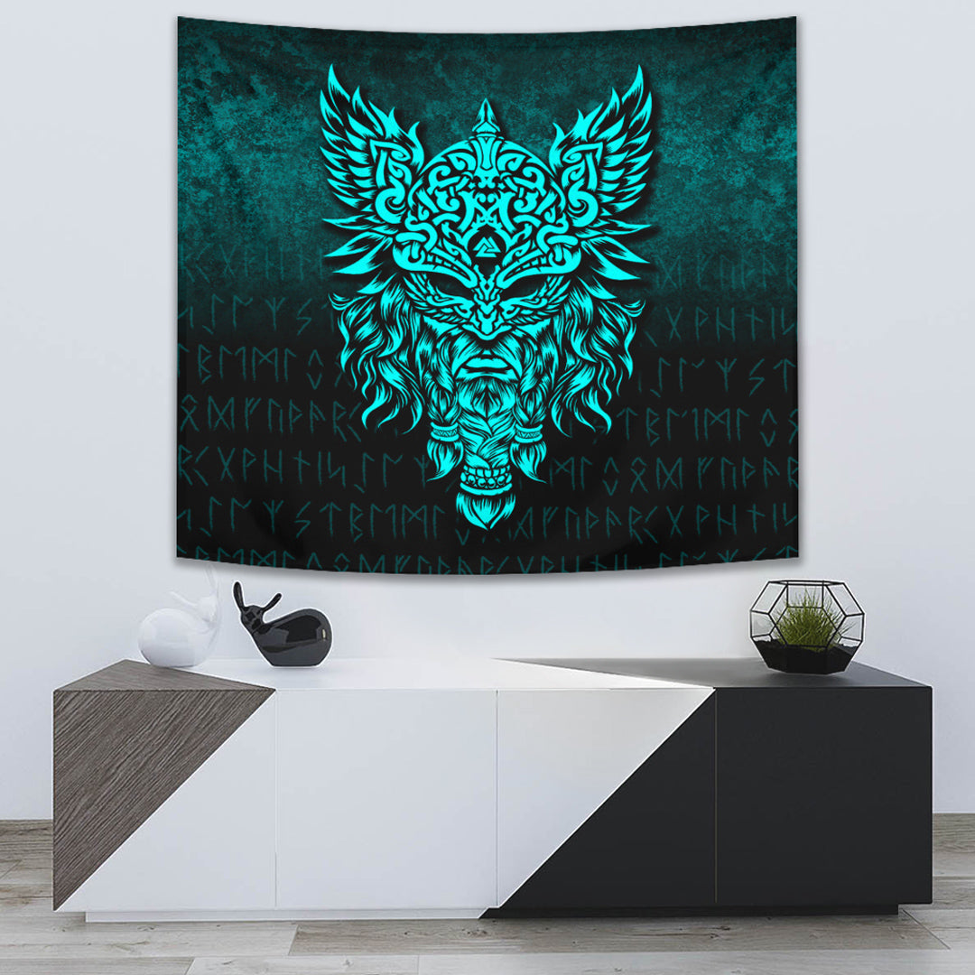 viking-tapestry-odin-the-allfather-asgard-god-and-chief-of-aesir-cyan-version-tapestry