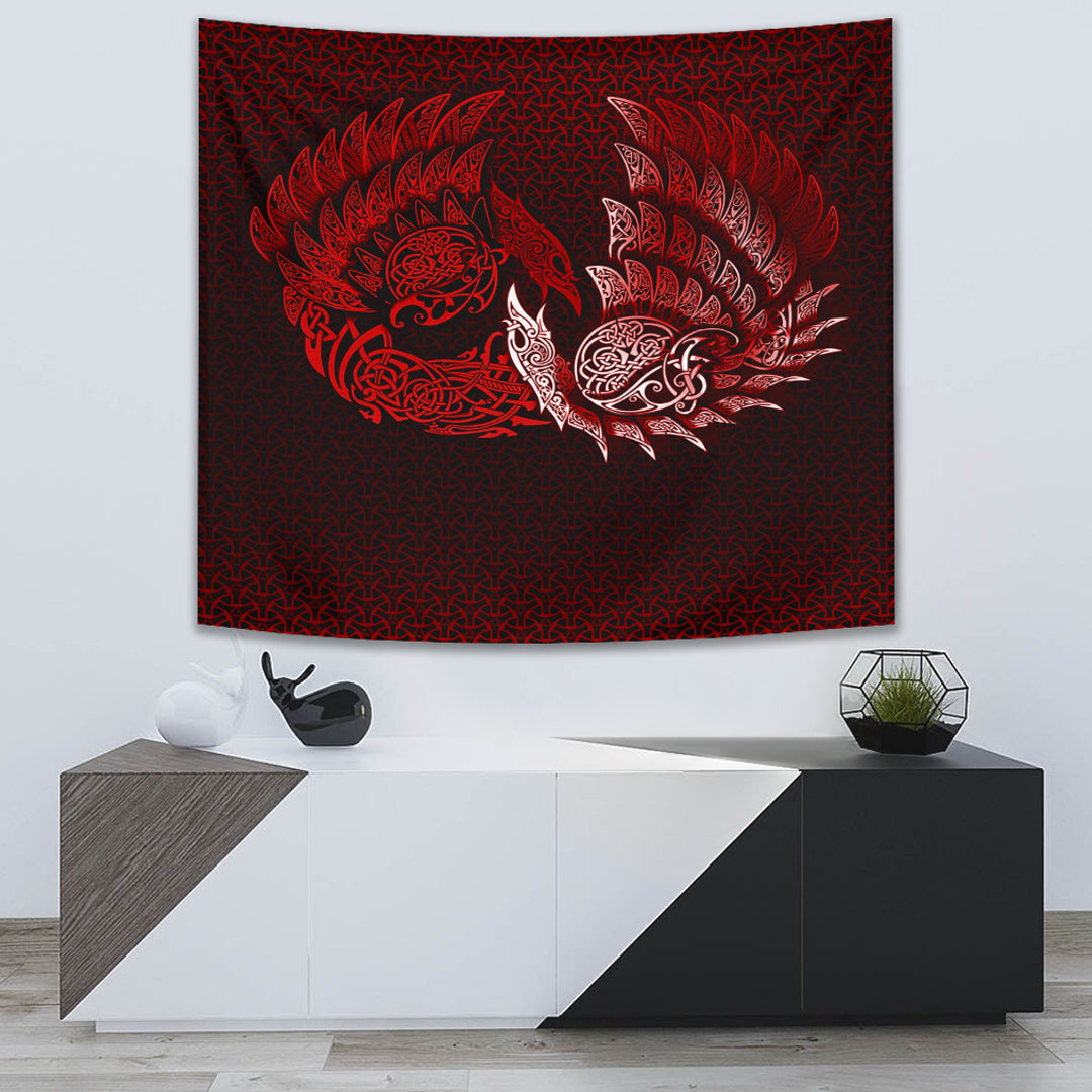 viking-tapestry-ragnarok-huginn-muninn-red-version-tapestry