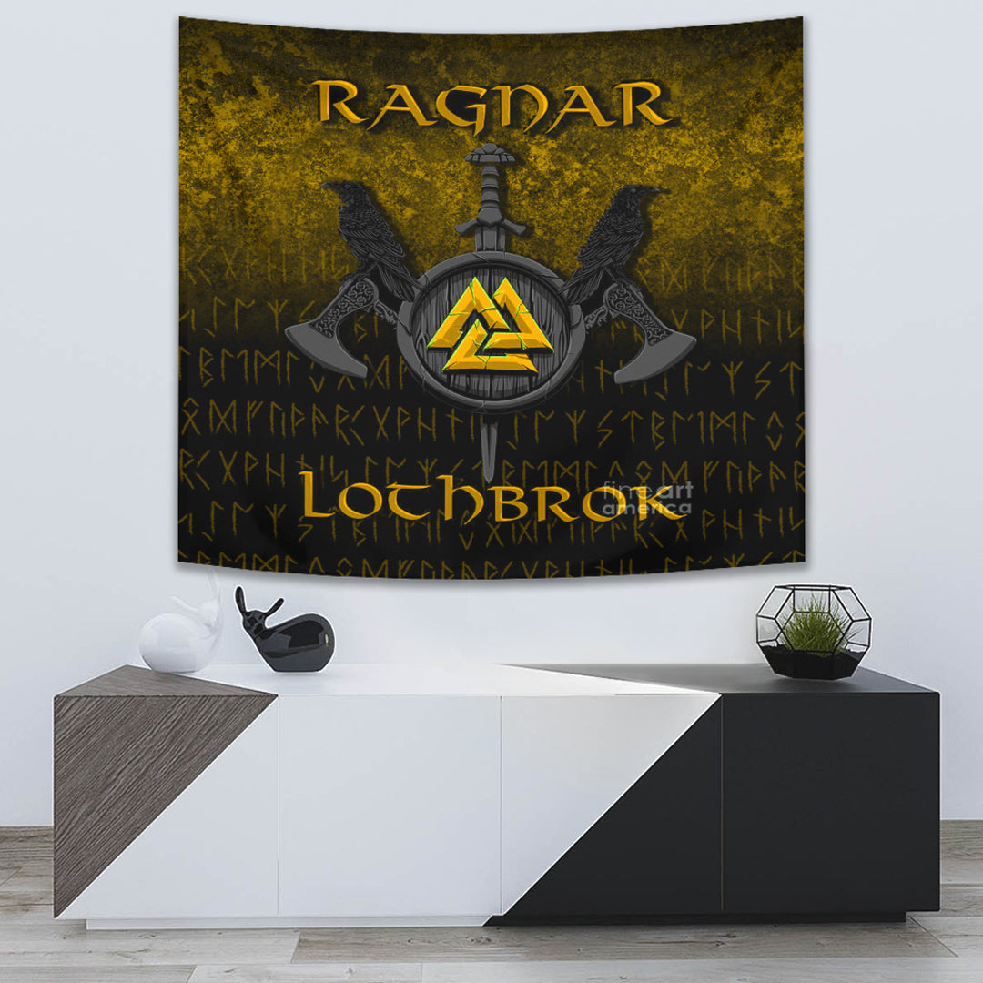 viking-tapestry-ragnar-lothbrok-ragnar-lodbrok-viking-warrior-gold-version-tapestry