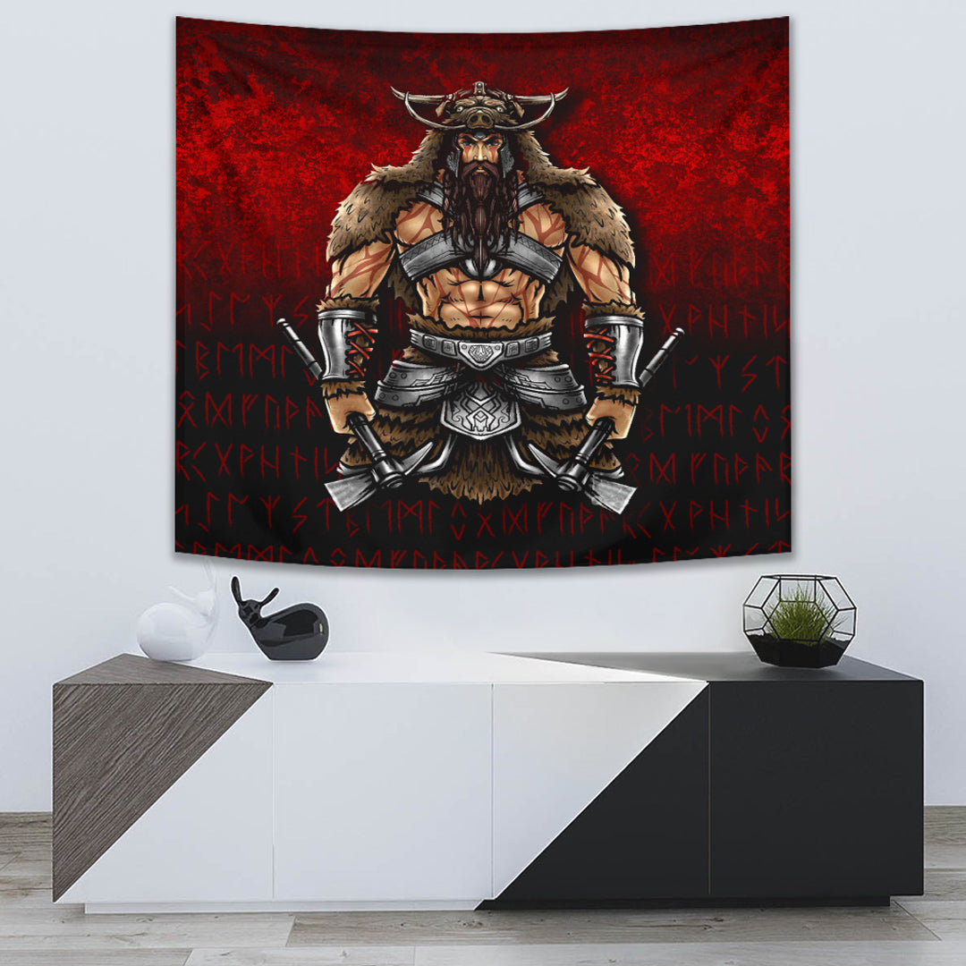 Viking Tapestry - Berserker Viking Warrior Valhalla Tapestry RLT12 - Wonder Print Shop