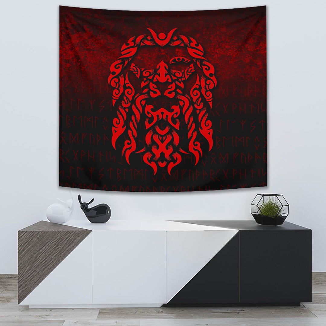 viking-tapestry-viking-god-odin-allfather-in-asgard-raven-god-red-version-tapestry