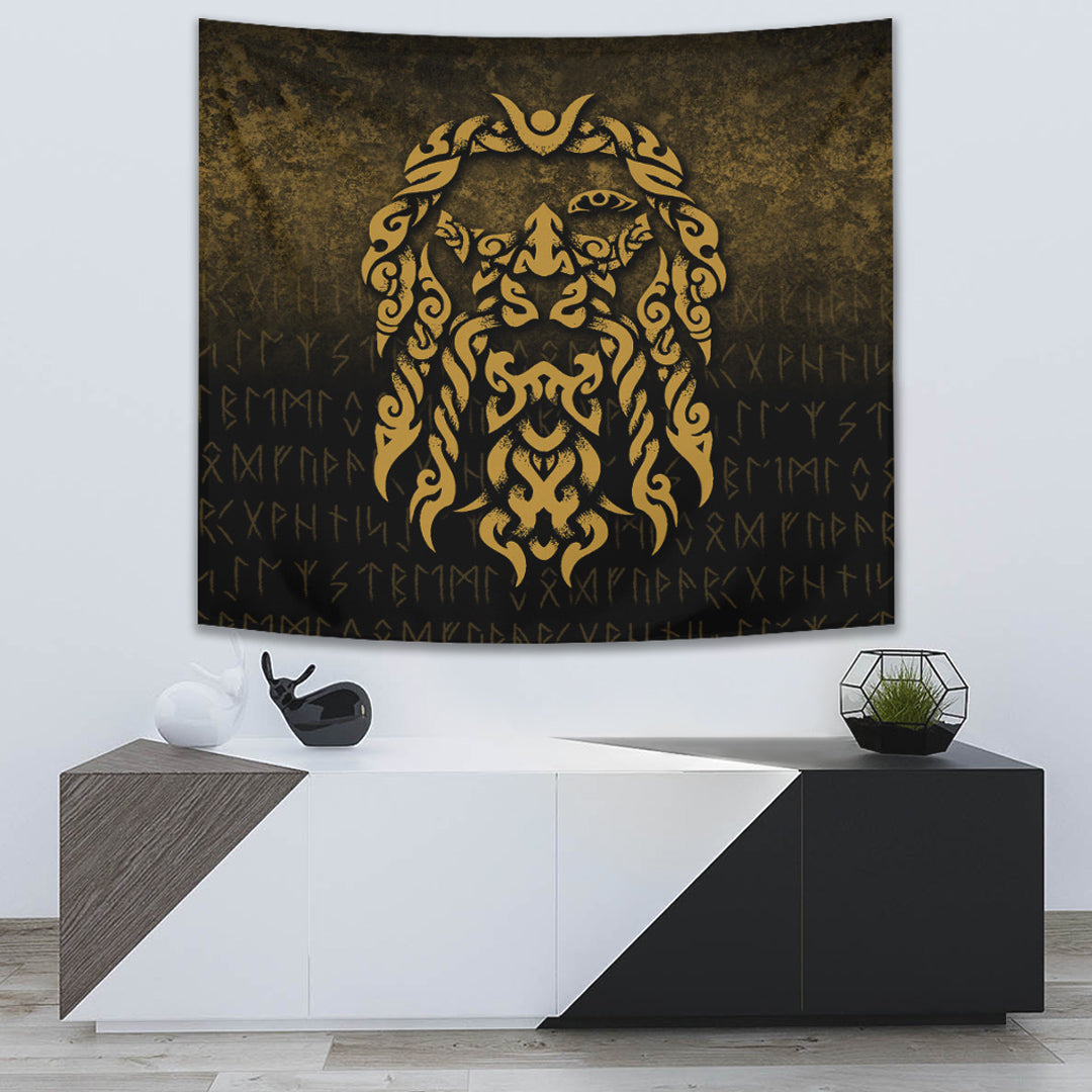 viking-tapestry-viking-god-odin-allfather-in-asgard-raven-god-gold-version-tapestry