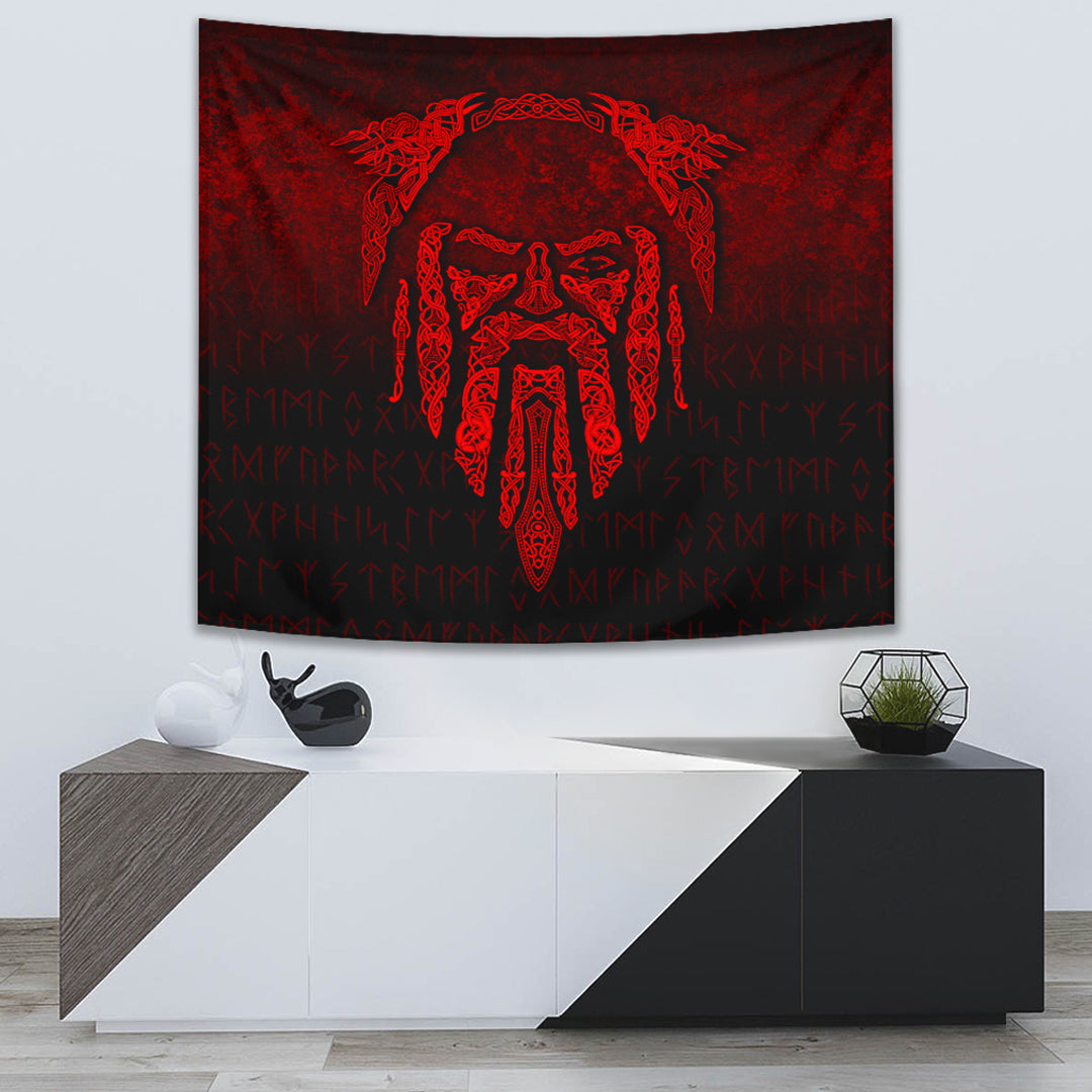 Viking Tapestry - Eye of Odin - Red Version Tapestry RLT12 - Wonder Print Shop